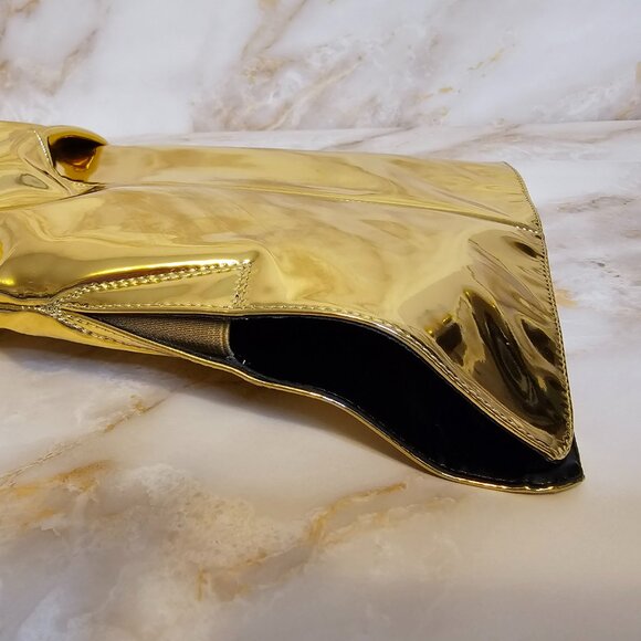 I.N.C Iyonna Over-The-Knee Slouch Boots, Gold Patent, Size 7, NWOT - Picture 3 of 6